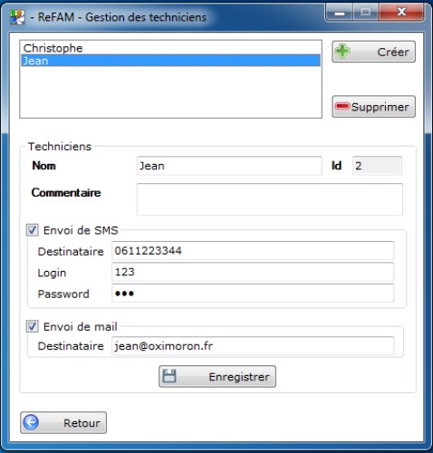 Gestion des techniciens